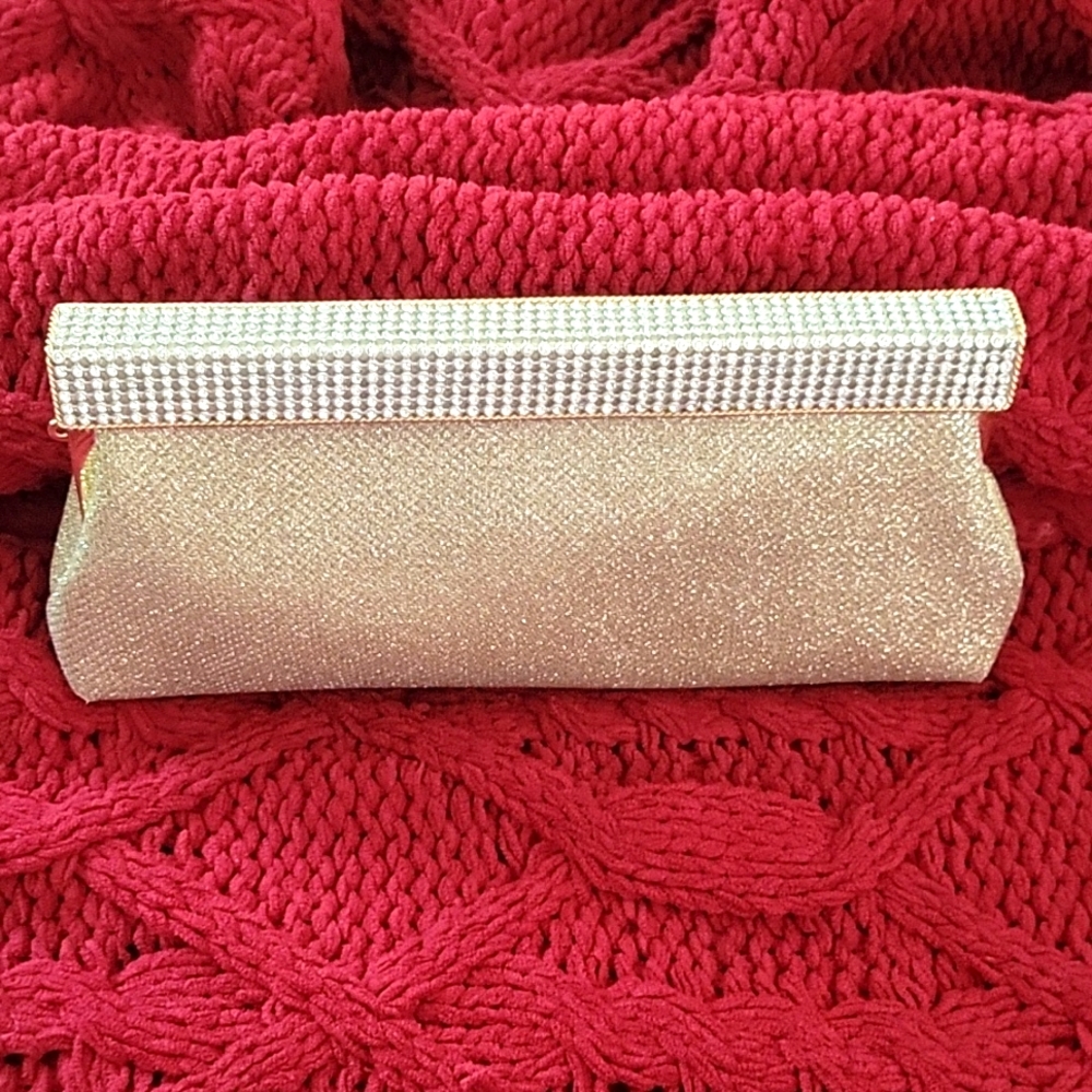 Gold formal handbag